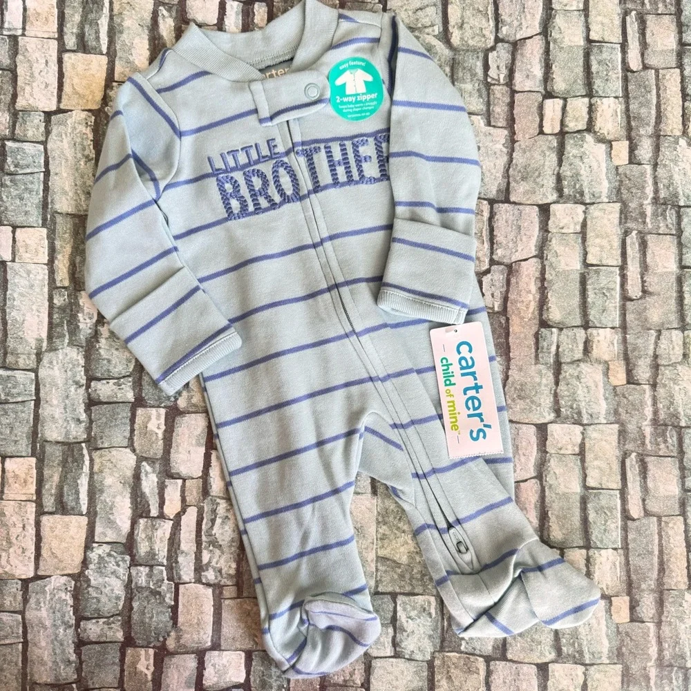 Carter's Little Brother Striped One Piece Sz PM